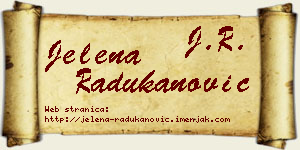 Jelena Radukanović vizit kartica